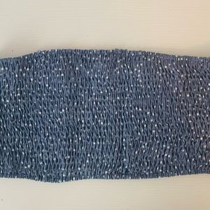 New worn blue poka dotted tube top! great for a beach cover up top!